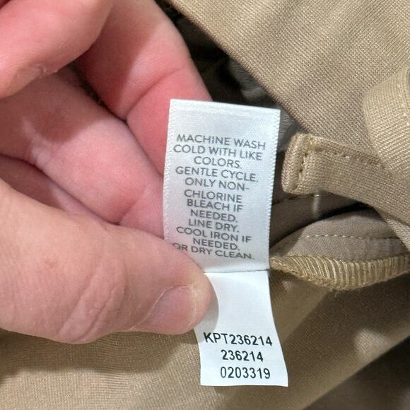 J. Jill Modern Knit Cuffed Crop Pants Pull On Drawstring Tan Womens Size 1X - Picture 7 of 11